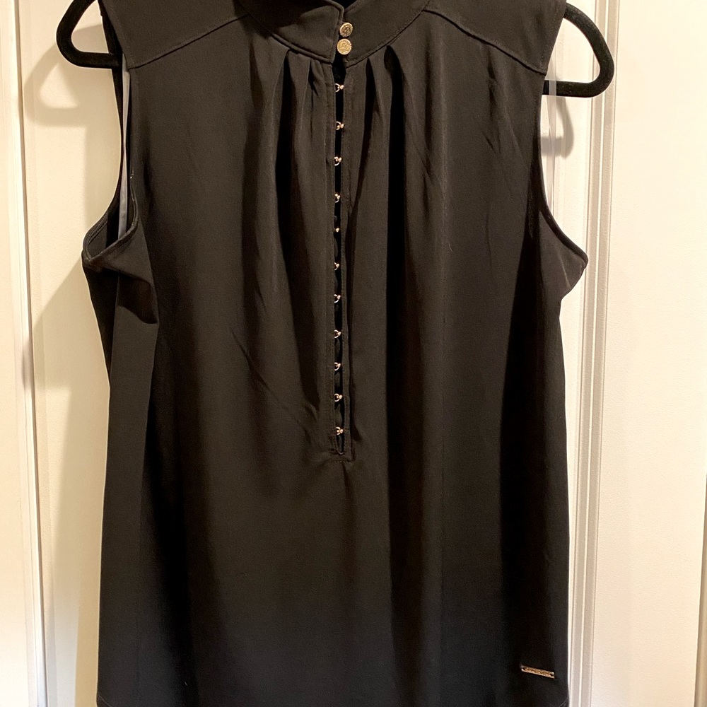 Beautiful Anne Klein black sleeveless top